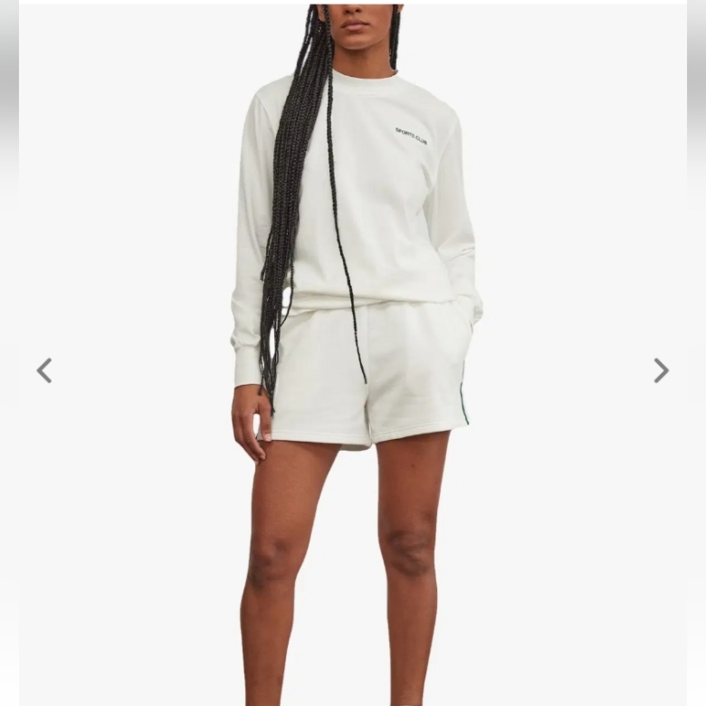 ATOIR White Green ELITE Shorts With Drawstring Waist And Pockets